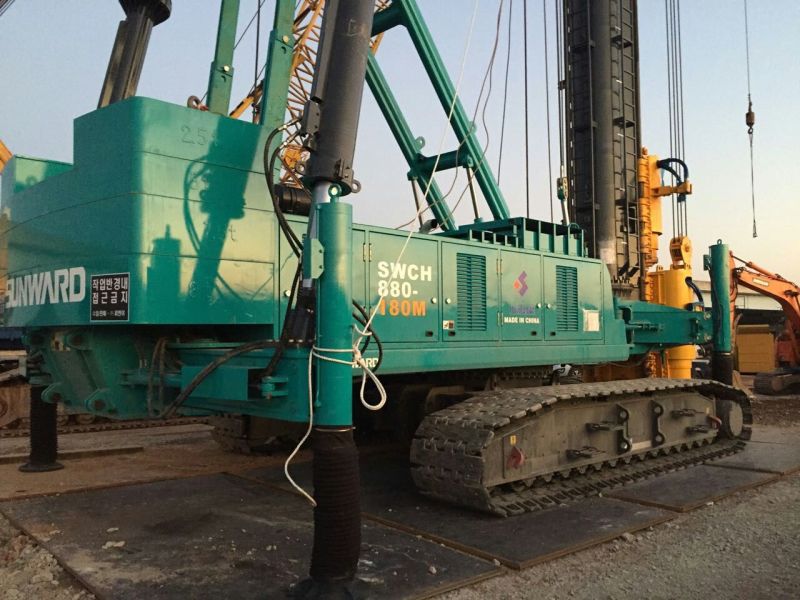 xingkong星空平台（中国）集团智能SWCH880-180M全液压履带桩机闪亮登陆韩国