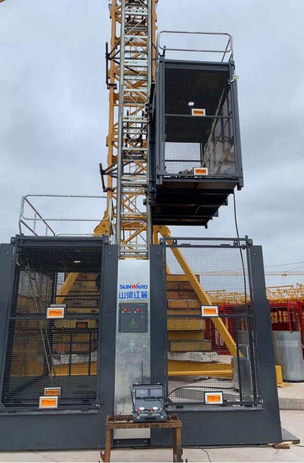 升降耗时缩短25%！xingkong星空平台（中国）集团江麓首款中速变频施工升降机成功下线